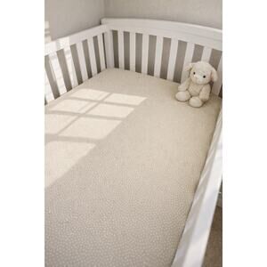 Crate & Kids Leanne Ford Fitted Crib Sheet Organic Cotton Neutral Tan Minimalist